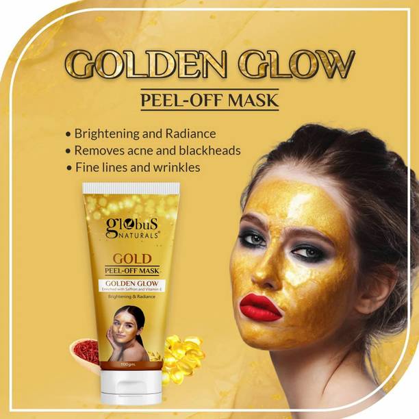 Globus Naturals Gold Peel Off Mask|Removes Blackhead|Anti-Aging|Lightening,Brightening for Women