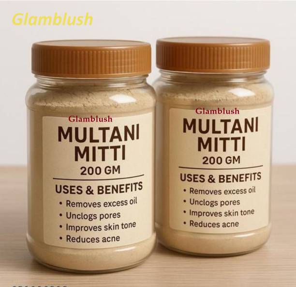 glamblush 100% Natural Multani Mitti Powder For Exfoliating Soothing Skin 08