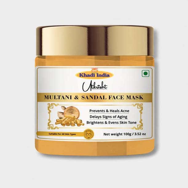 Utkrisht Khadi Multani Mitti & Sandalwood Face Mask for Oil Control, Acne Treatment