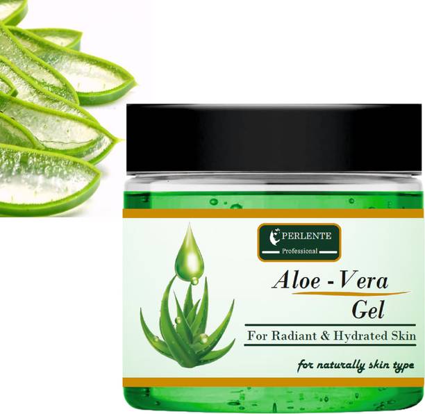 PERLENTE Aloe Vera Gel for Hydrating Dry & Damaged Skin | Non Sticky & Quick Absorbing