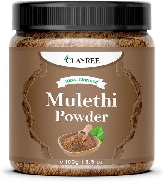 Clayree 100% Pure Mulethi Powder | Licorice Root Powder for Skin Whitening,Hair Growth