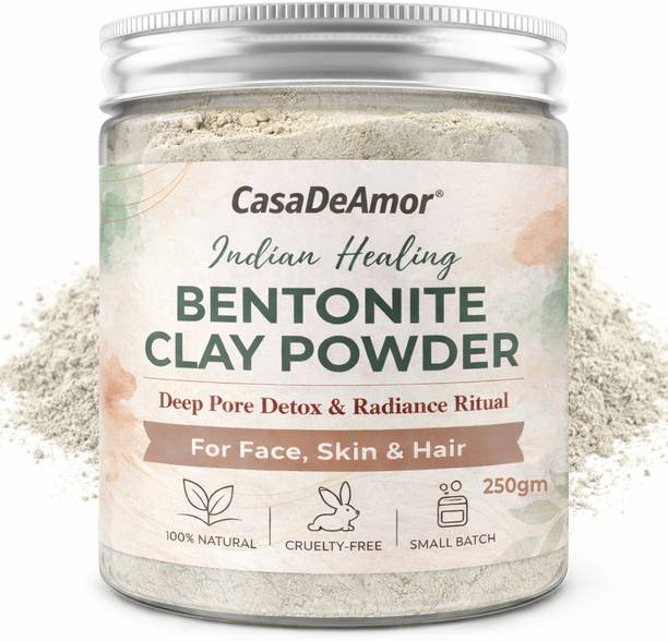 Casa De Amor Bentonite Clay Powder, Natural Volcanic Clay for Face, Hair & Skin