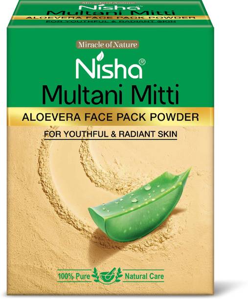 Nisha Aloevera Multani Mitti Powder For Face Pack | Natural Oil Control, Tan Removal