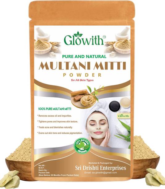 Glowith Multani Mitti Powder for Face & Hair – Fuller's Earth Clay for Deep Cleansing