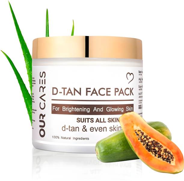 Ourcares D-TAN Face Pack | Brightening & Glowing Skin | Tan Removal | Evens Skin Tone