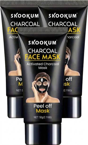 SKOOKUM Charcoal Face Mask – Peel Off Mask for Blackhead Removal & Skin Purifying