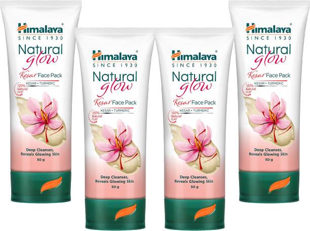 HIMALAYA NATURAL GLOW KESAR FACE PACK 50G (PACK OF 4 )