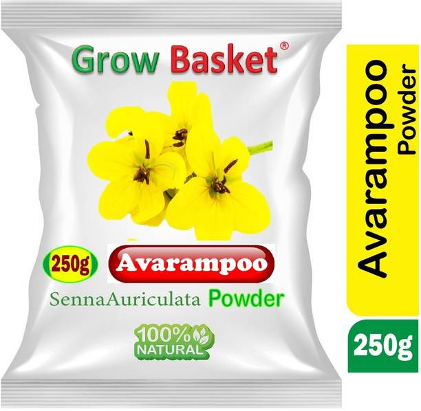 Grow Basket Organic Avarampoo Powder, Tangedu Flower, Tarwar, Avaram senna, Senna auriculata