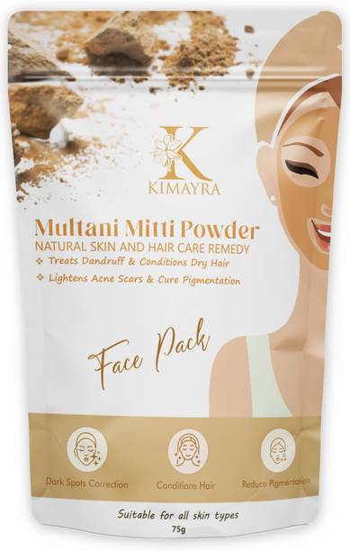 KIMAYRA Pure & Natural Multani Mitti Powder| Bentonite Clay | Great For Hair, Face, Skin