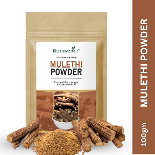 She Essentials 100% Natural Mulethi | Licorice Powder for Skin Brightening, Pigmentation & Glow