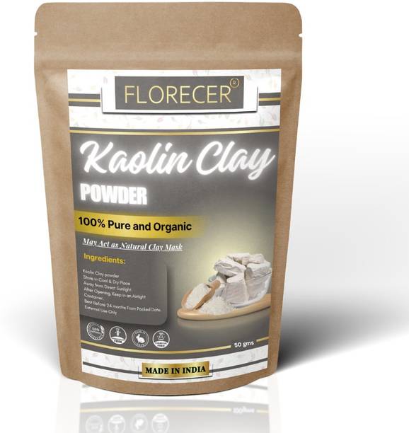 FLORECER Kaolin Clay Powder For Acne & Pimples, Oil Control and For Face