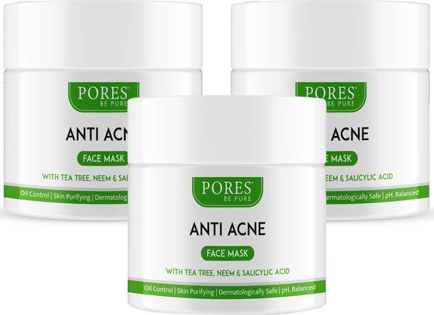 PORES BE PURE Anti Acne Face Pack Mask With Salicylic Acid for Skin Purifying