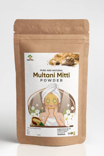 Trivang Pure & Natural Multani Mitti Powder| Bentonite Clay | Great For Hair, Face, Skin