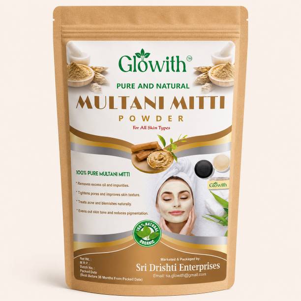 Glowith Multani Mitti Powder for Face & Hair – Fuller's Earth Clay for Deep Cleansing