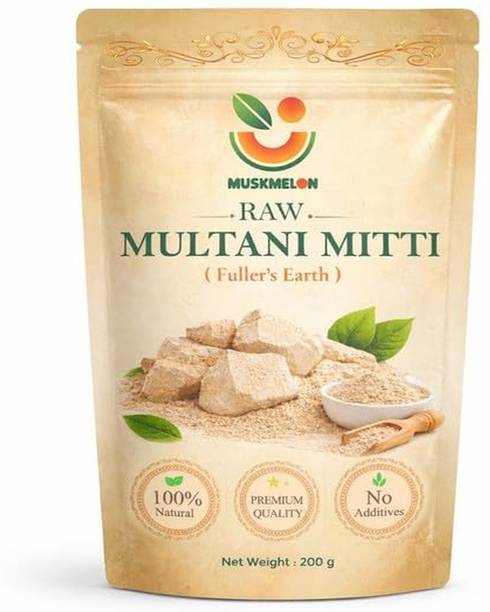 Muskmelon Lifestyle Multani Mitti 200g Pack of 1 Natural Face Pack for Oil Control & Glow