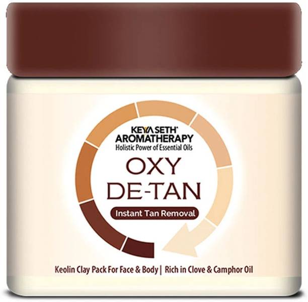 KEYA SETH AROMATHERAPY Oxy De Tan Removal for Glowing&Lighting oil Control, Anti Acne&Pimples Blemishes Pigmentation De Tan pack for Face&Body-No Ammonia & Blech.