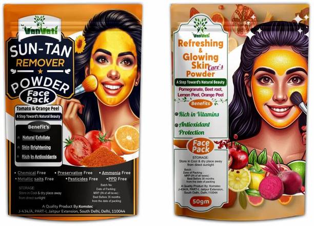 Vanvati Sun-Tan & Refreshing & Glowing Powder Combo – Face Care Skin Powder