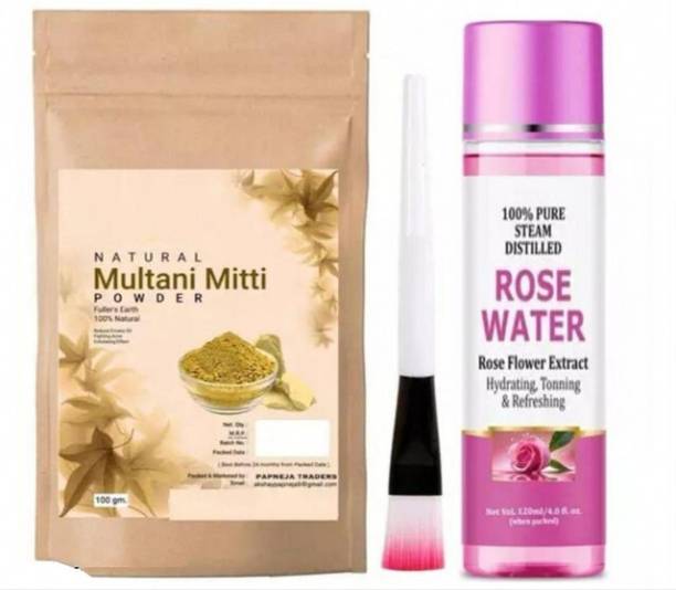 kHUDAt Multani Mitti Miracle: Brush & Rose Water for a Radiant You