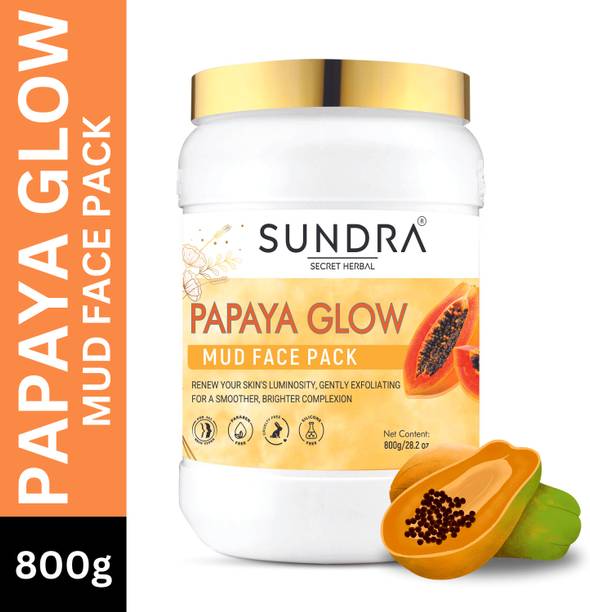 sundra Papaya Glow Anti- Pigmentation Face & Body Mud Face Pack For All Skin Types