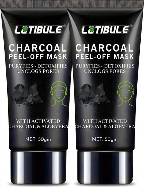 Latibule Charcoal Peel-Off Mask,Deep Detox Formula with Soothing, Safe for All Skin Types