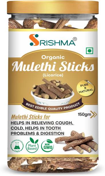 Srishma Liquorice (Mulethi) Root Whole | For Health, Skin and Hair Care