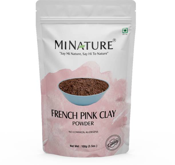mi nature French Pink Clay Powder | 100g(3.52 oz) | Montmorillonite Pink-Clay