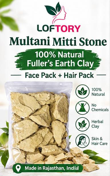 loftory Multani-Mitti-Stone 1800g-for Face Pack, Skin & Hair Care