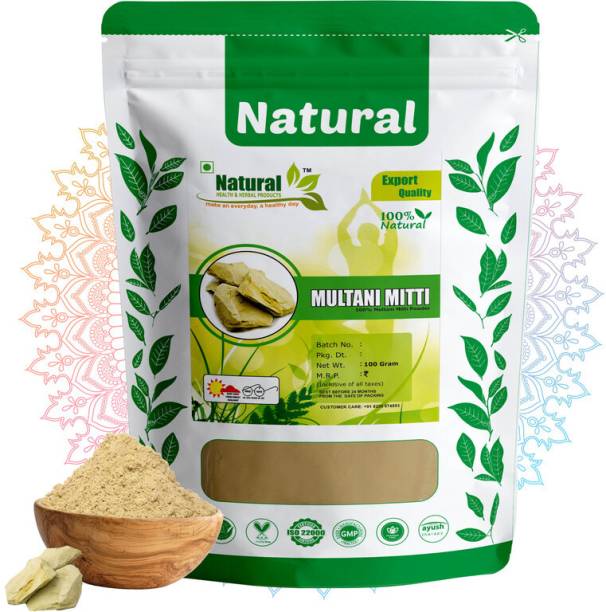 Natural Health and Herbal Products Detoxifying Multani Mitti - Face Glow | Skin whitening | Anti wrinkle Price in India
