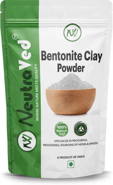 NeutraVed Bentonite Clay Powder Face Mask For Skin & Hair| Detoxifying & Glowing Skin