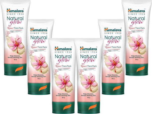 HIMALAYA NATURAL GLOW KESAR FACE PACK 50G (PACK OF 6 )