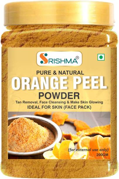 Srishma Organic Orange Peel Powder For Tan Removal, Face Cleansing and Make Skin Glowing