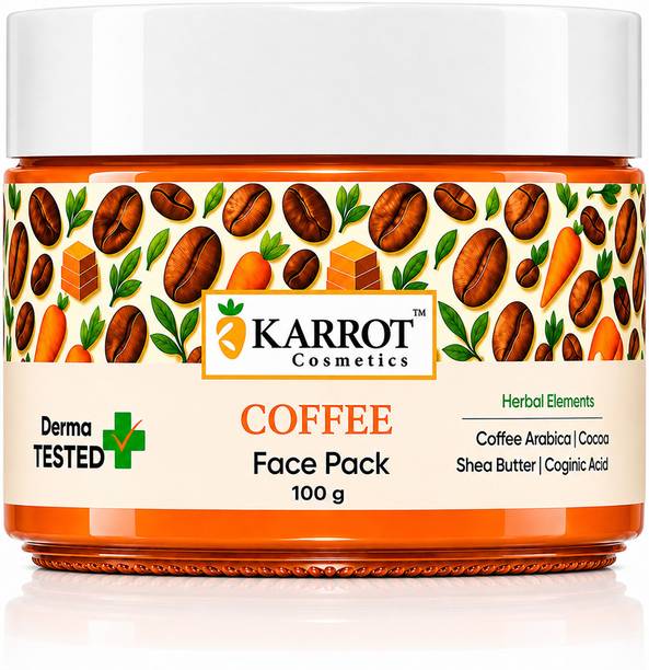 Karrot Cosmetics Premium Coffee Face Pack for Tan Removal, Glow & Deep Cleansing (Derma Tested)