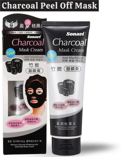 Sonavi Advanced Charcoal Peel Off Face Mask, Removes Excess Dirt Oil & Whiteheads