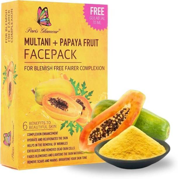 Paris Glamour Multani + Papaya Fruit Facepack : For Blemish Free Fairer Complexion
