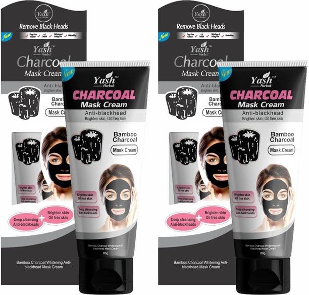 Yash Herbal Charcoal peel off mask Face Mask Cream For Blackhead Removal For Women & Men