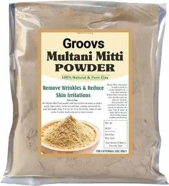 GROOVS Multani Mitti 200g 100%NATURAL&PURE CLAY