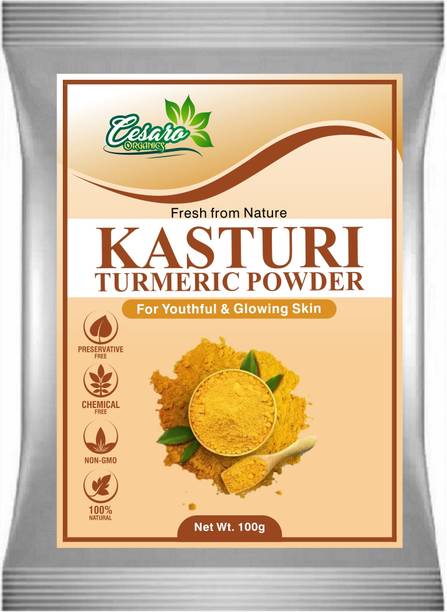 Cesaro Organics 100% Natural Wild Turmeric Powder (Kasturi Manjal / Amba Haldi / Jangli Haldi)