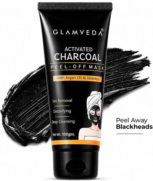 GLAMVEDA Activated Charcoal Peel Off Mask Enriched With Argan Oil and Aloe Vera