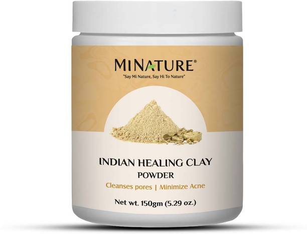 mi nature Pure Indian Healing Clay Powder- Bentonite Clay | Multani Mitti | All Skin Types
