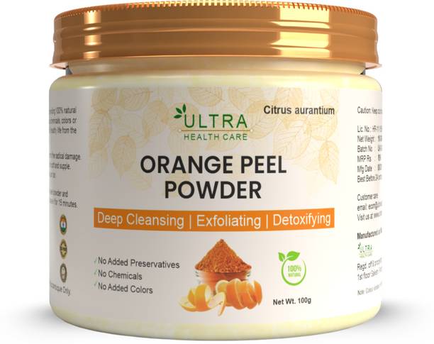 Ultra Healthcare Orange Peel Powder - Face Pack, Face mask, Acne & Pimples, Glowing Skin