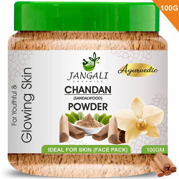 Pure Jangali Organics Sandalwood Chandan Powder Face Pack Pure & Natural Skin.