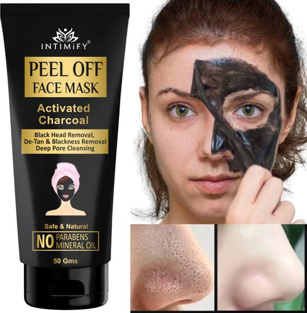 INTIMIFY Charcoal Peel Off Mask, Dead Skin Removal, Excess Oil Control, Anti Acne,