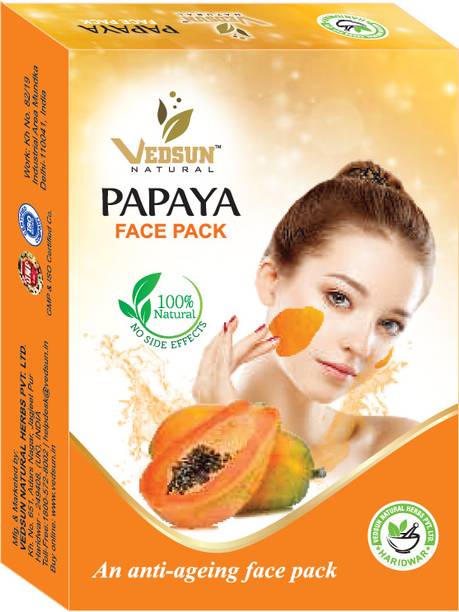 vedsun Natural Papaya Face Pack for Smoothening Face and Skin Pack of 15