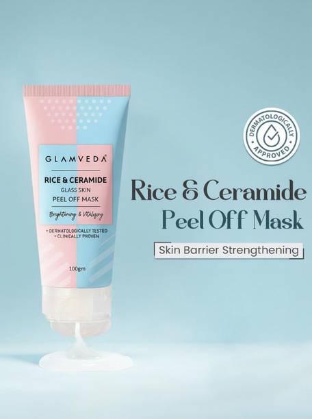 GLAMVEDA Rice & Ceramide Brightening & Moisturizing Peel Off Face Mask