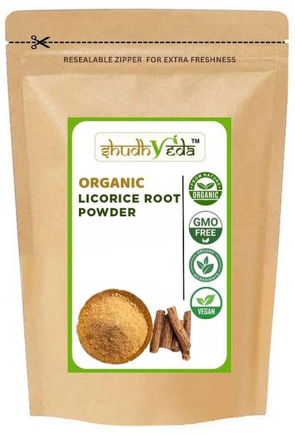 Shudhveda Liquorice/Mulethi Powder Licorice Root for Skin Glow, Tan & Hair Fall