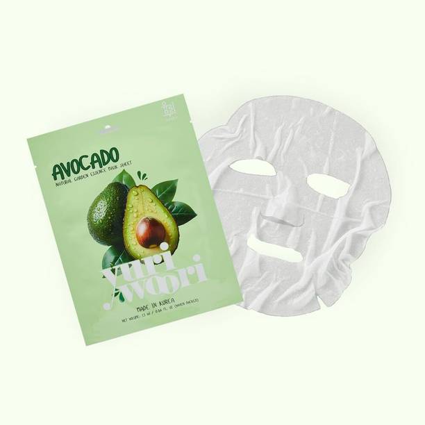 Yuri Woori Korean Avocado Face Mask | Deep Hydration Care (15 ML x 4)
