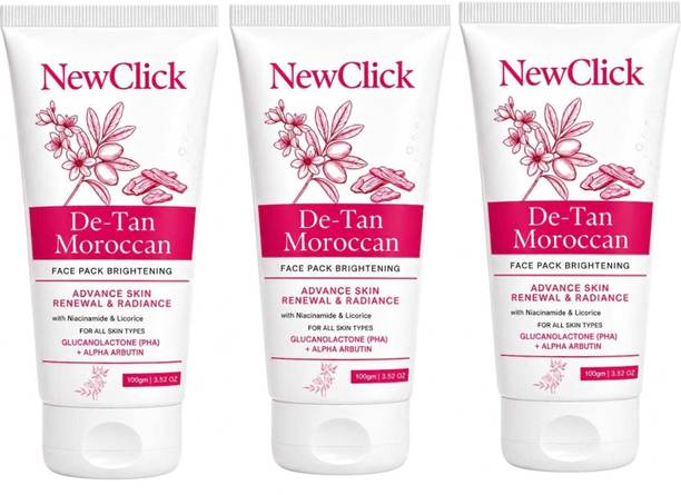 NewClick SAVY Moroccan De-tan Brightening face pack for Advance Skin Renewal & Radiance