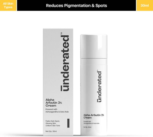 UNDERATED Arbutin 2% Cream Powered with Ashwagandha & Gotu Kola| 30ml