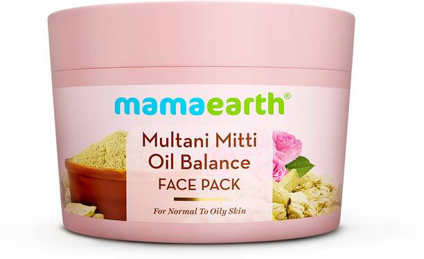 Mamaearth Multani Mitti Oil Balance Face Pack With Bulgarian Rose For Normal to Oily Skin