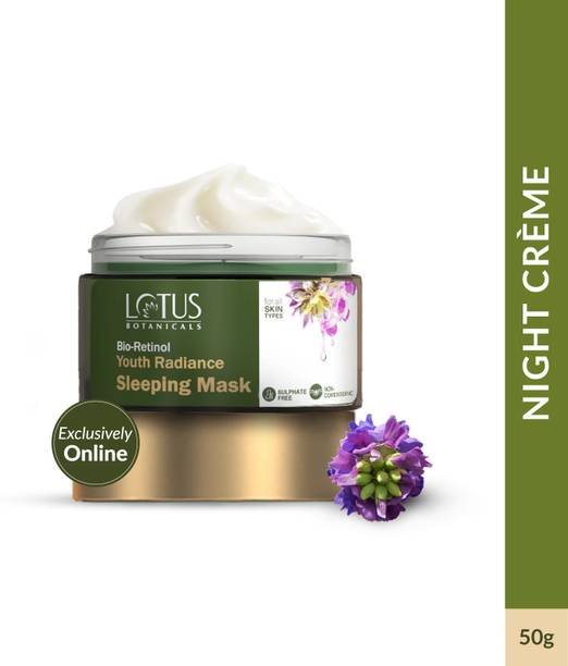 Lotus Botanicals Bio-Retinol Youth Radiance Sleeping Mask | Anti- Ageing | Prevents Pigmentation